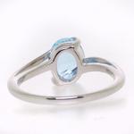 9ct Blue Topaz Crossover Ring