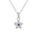Delicate Lilac Flower Pendant Sterling Silver
