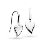 Desire Lust Heart Silver Drop Earrings