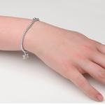 Lady Snowdon Affinity Beaded Silver Bracelet