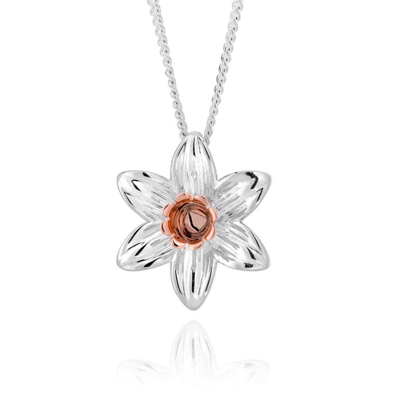 Daffodil Silver & Welsh Gold Pendant