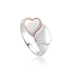 Cwtch Double Heart Silver Ring