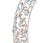 Lily of the Valley Pearl & Silver Bangle