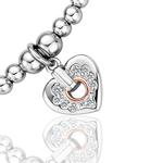 Cariad Sparkle Heart Affinity Beaded Bracelet