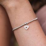 Cariad Sparkle Heart Affinity Beaded Bracelet