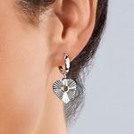 Cariad Horizon Silver Heart Drop Earrings