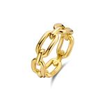 Chain Link Gold Plated Silver Ring