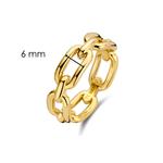 Chain Link Gold Plated Silver Ring