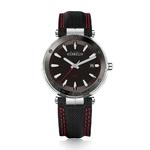 Newport Black & Red Strap Steel Watch