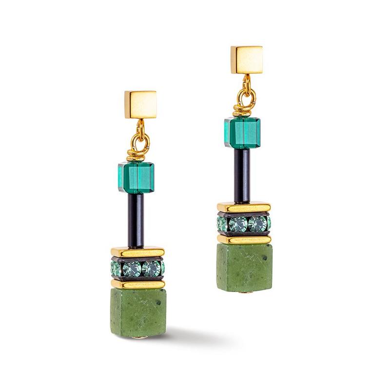 Green GeoCUBE® Iconic Precious Earrings