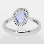 Sapphire & Diamond White Gold Cluster Ring