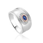 Princess Diana Sapphire & Silver Wide Ring