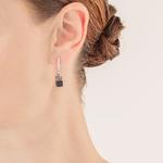 GeoCUBE® Iconic Precious Onyx Earrings Amethyst