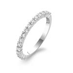 Cubic Zirconia & Silver Half Eternity Style Ring