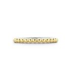 Beaded Gold Plated SIlver Stacking Ring