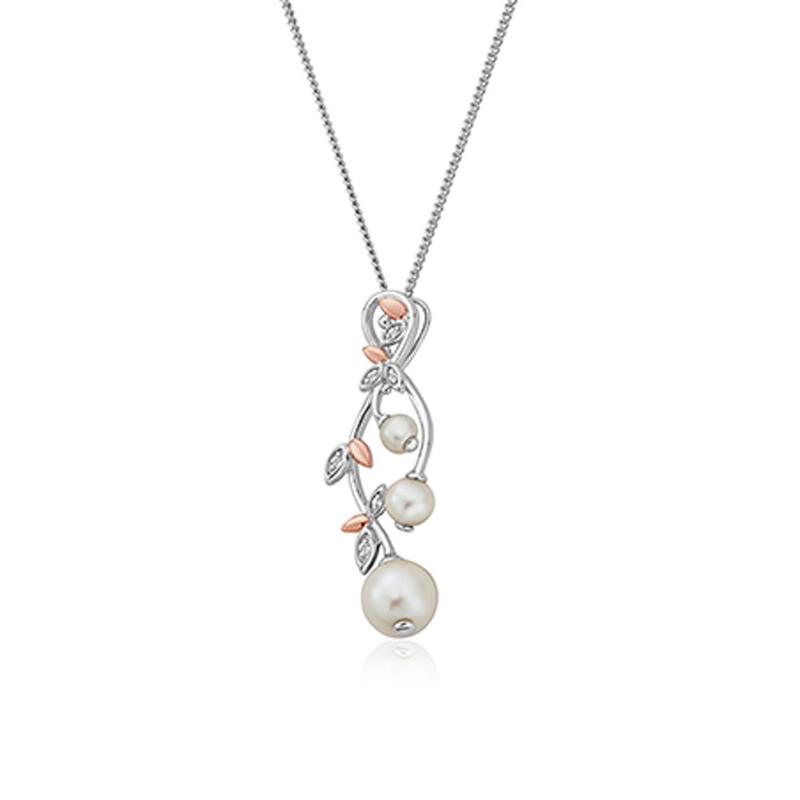 Lily of Valley Pearl & Silver Necklace