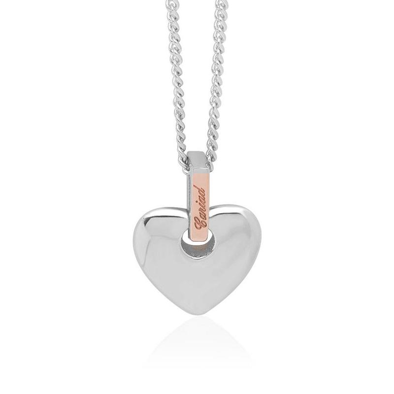 Cariad Silver Heart Necklace