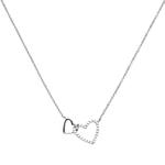 Interlinked Heart Necklace with Cubic Zirconia