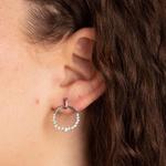 Open Circle Drop Earrings With Diamonfire Zirconia