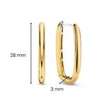 Squoval Gold Plated Silver Hoop Earrings