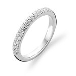 Double Row Cubic Zirconia & Silver Ring