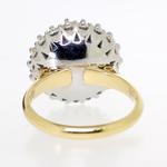 CERT Handmade Blue Ceylon Sapphire&Diamond Cluster