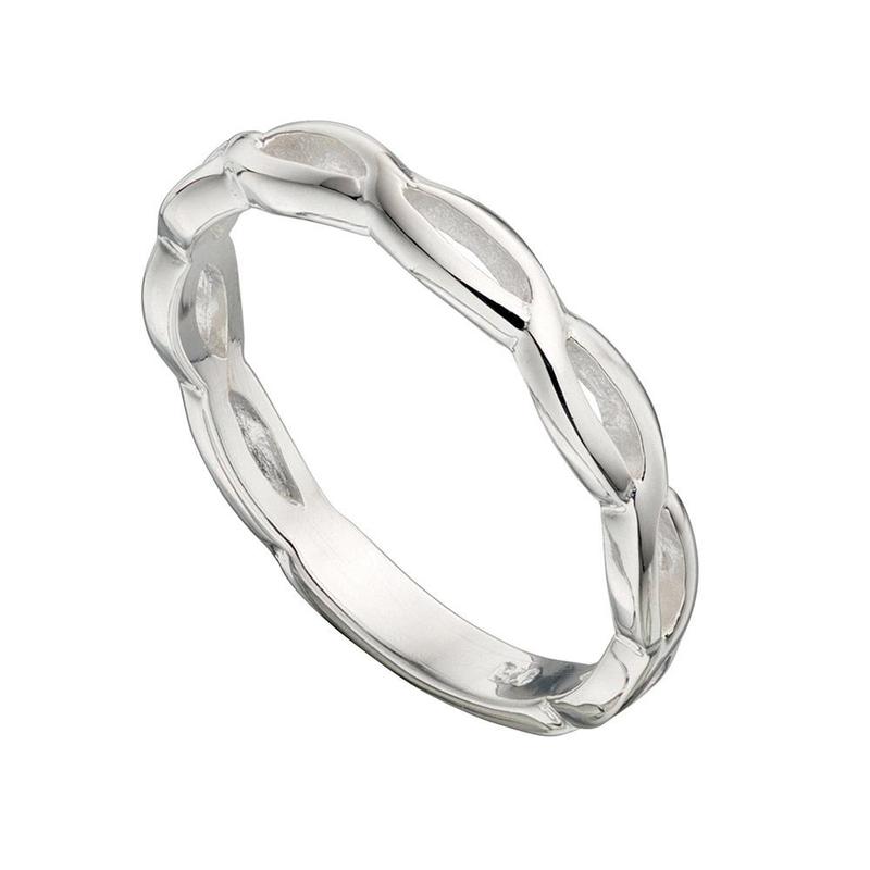 Silver Twist Design Ring
