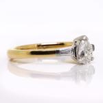 18ct Yellow & White Gold Pear Shape Diamond Ring