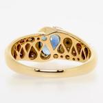 Sapphire & Diamond Oval Gold Ring