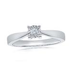 0.10ct Illusion Set Solitaire 9ct White Gold Ring