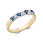 18ct Gold Sapphire & Diamond Eternity Ring