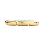 Rectangular Section Gold Plate Silver Ring