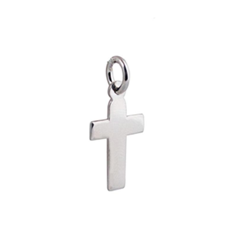 Sterling Silver Small Flat Latin Cross Pendant