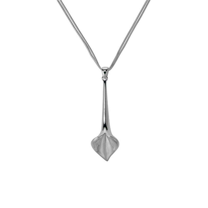 Sterling Silver Lily Drop Pendant
