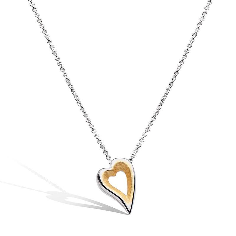 Desire Love Story Gold Plated Heart Necklace