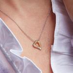 Desire Love Story Gold Plated Heart Necklace
