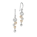 Waterfall Silver &Gold Plated Cubic Zirconia Drops