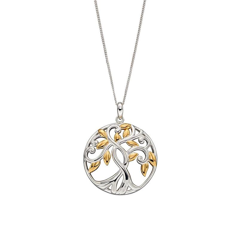 Tree of Life Gold Plated Sterling Silver Pendant