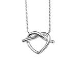 Pretzel Heart Sterling Silver Necklace