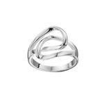 Sterling Silver Interlinked Double Loop Ring