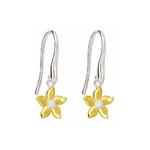 Gold Plated Silver Jasmine Flower Drop Earrings