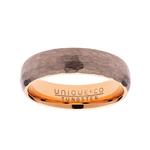 Tungsten Carbide Ring With Rose Gold IP Plating