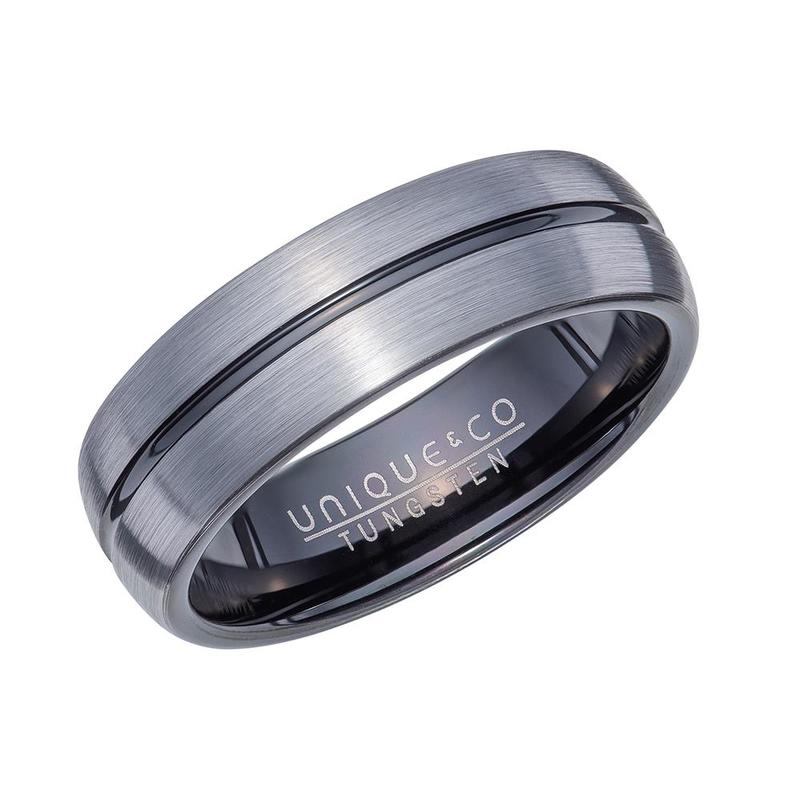 Tungsten Carbide Ring with Black IP Plating 7mm
