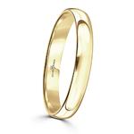 Timeless 3.5mm Court 18ct Yellow Gold Wedding Band