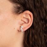 Shell Pearl Bubble Stud Earrings With Zirconia