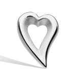 Desire Love Story Heart Silver Stud Earrings