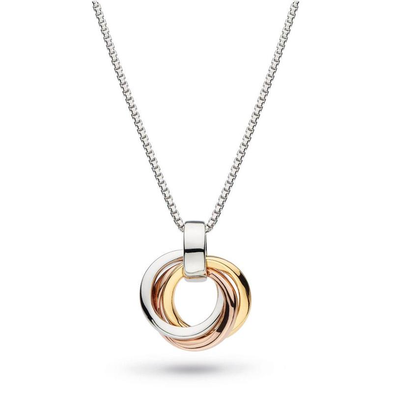 Bevel Cirque Trilogy Gold Plated Necklace