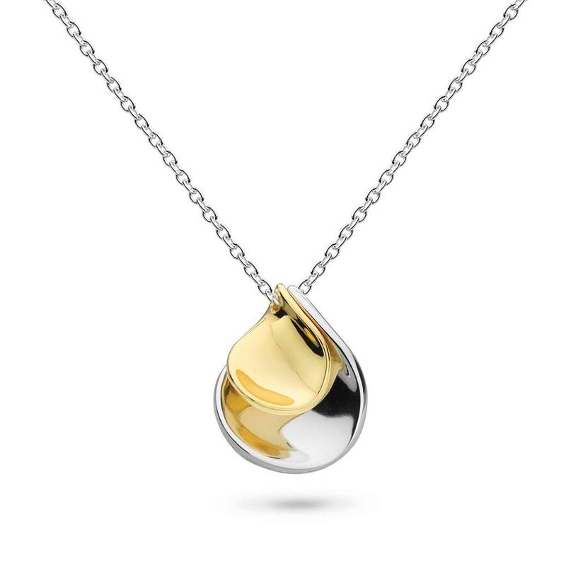 Enchanted Petal Golden Silver Necklace