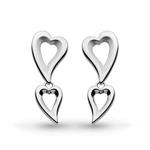 Desire Love Story Heart Duo Drop Earrings