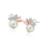 Lily of the Valley Pearl Stud Silver Earrings